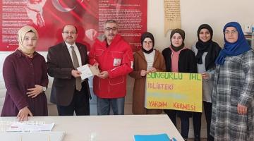 ÖĞRENCİLER HARÇLIKLARINI İDLİB’E GÖNDERDİ