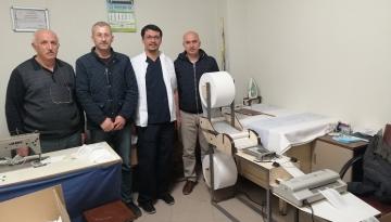 HASTANE MASKE ÜRETİMİNE BAŞLADI