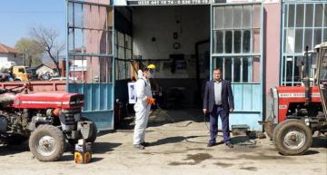 SANAYİDE İŞYERLERİ DEZENFEKTE EDİLDİ