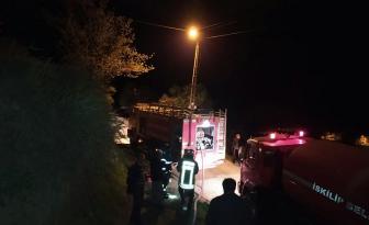 EVİNDE UYURKEN YANGIN ÇIKTI