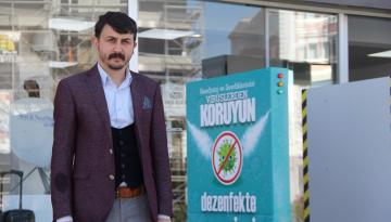 ÇORUMLU GİRİŞİMCİDEN DEZENFEKTAN KABİNİ