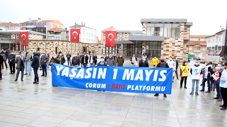 1 MAYIS ÇORUM’DA BÖYLE KUTLANDI
