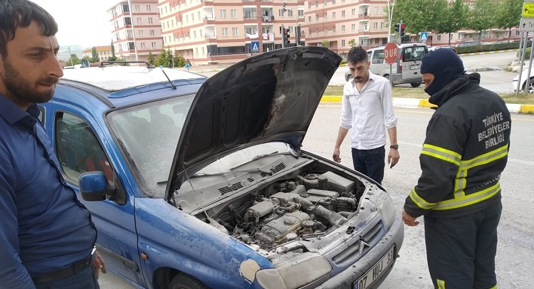SEYİR HALİNDE İKEN YANMAYA BAŞLADI