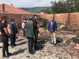 YANGINZEDELERE GEÇMİŞ OLSUN ZİYARETİ