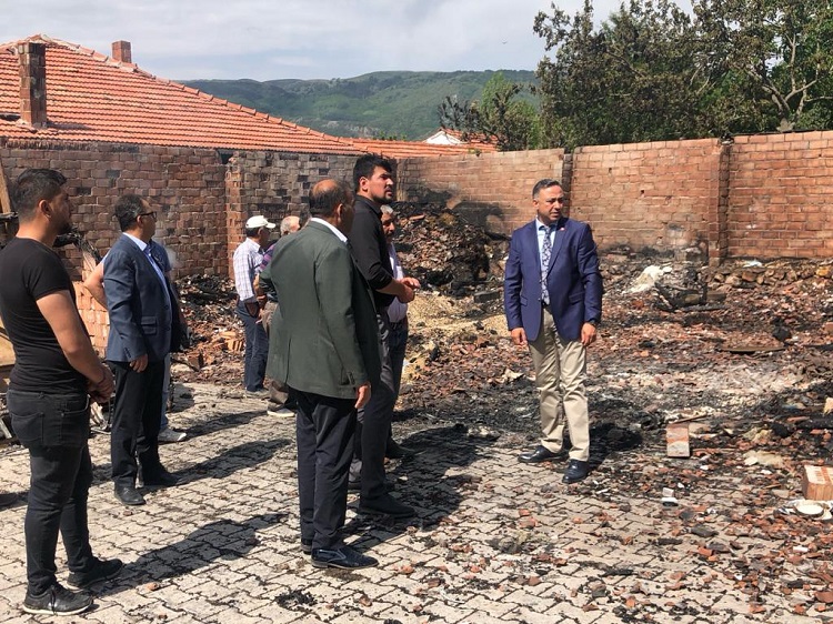 YANGINZEDELERE GEÇMİŞ OLSUN ZİYARETİ