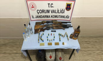 ÇORUM’DA KAÇAK İÇKİ OPERASYONU