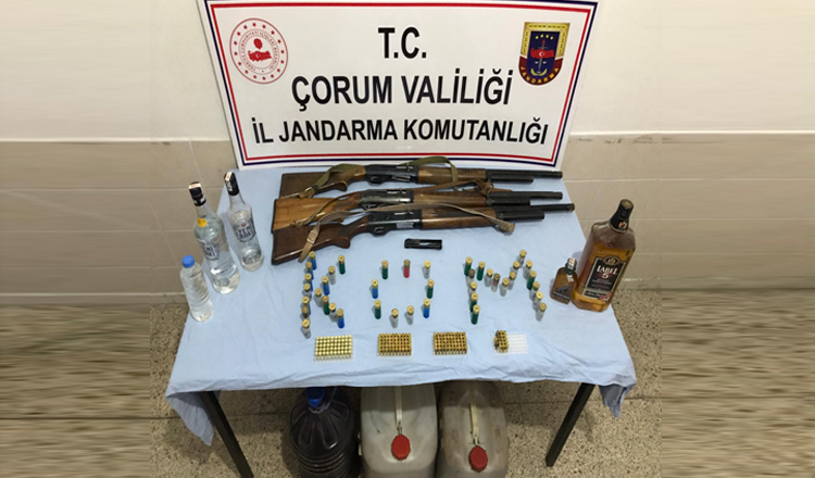 ÇORUM’DA KAÇAK İÇKİ OPERASYONU