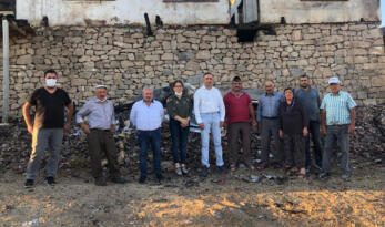 YANGINZEDELERİ ZİYARET ETTİ