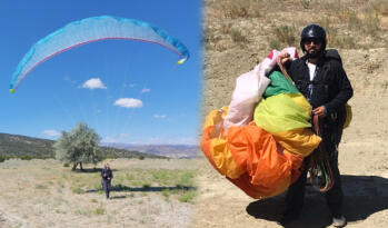 YAMAÇ PARAŞÜTÇÜLERİNDEN BAYRAM UÇUŞU