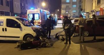 MOTOSİKLET SÜRÜCÜSÜ YARALANDI