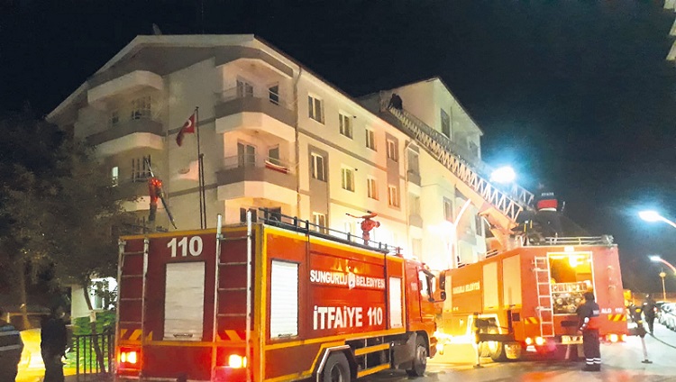 HAVALANDIRMADA ÇIKAN YANGIN KORKUTTU