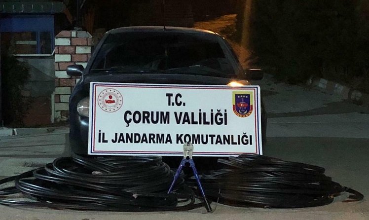 KABLO HIRSIZI SUÇÜSTÜ YAKALANDI!