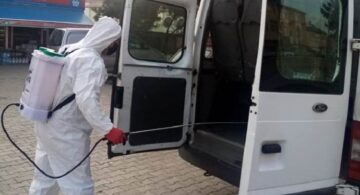 İLÇEDE HERYER DEZENFEKTE EDİLİYOR