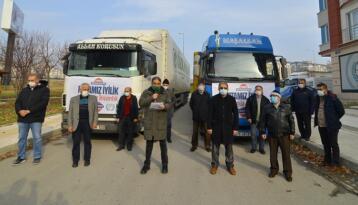 ÇORUM’DAN SURİYE’YE 4 TIR YARDIM