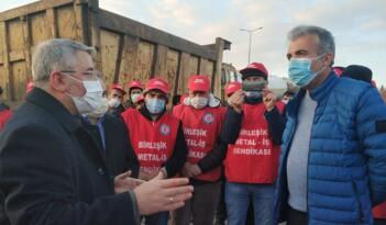 BAŞKAN AŞGIN’DAN İŞÇİLERE ZİYARET