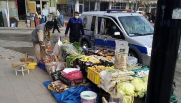 KALDIRIM İŞGALİNE MÜDAHALE EDİLDİ