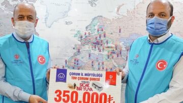 Çorum’dan toplanan bağışlar teslim edildi