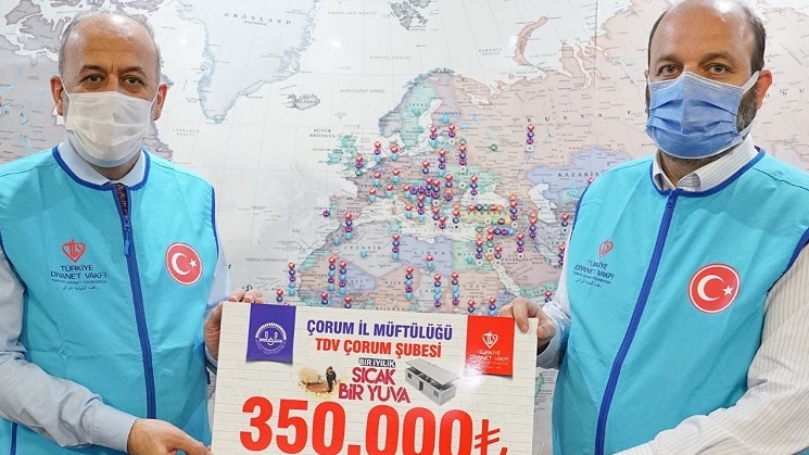 Çorum’dan toplanan bağışlar teslim edildi