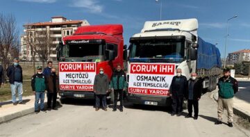 Çorum’dan İdlib’e 2 tır yardım gitti