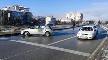 Kontrolden çıkarak bariyerlere çarptı