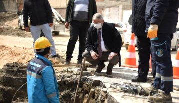 Başkan sahadaki çalışmaları inceledi