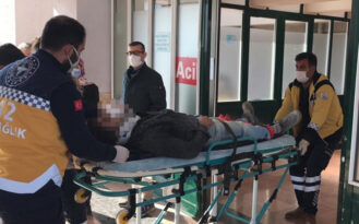 Yüksekten düşen işçi yaralandı!