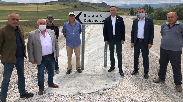 Ortaköy yolundaki köylerin yol çilesi