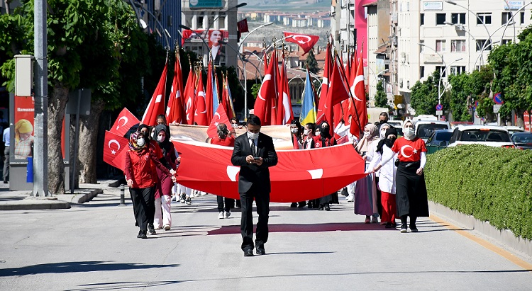 Çorum’da kortej geçişi düzenlendi
