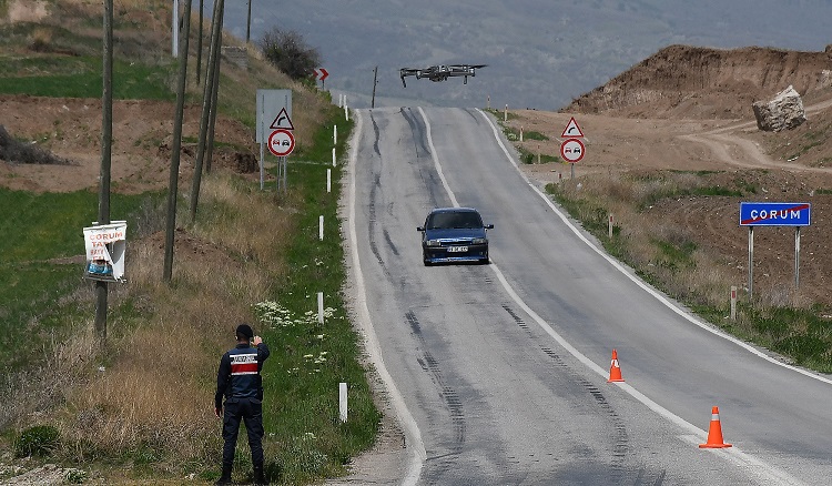 Jandarma drone ile denetim yaptı