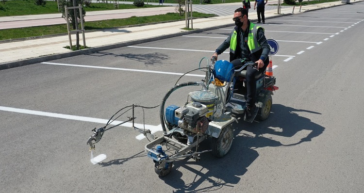 Erzurum Dede parkında çizgi çalışması