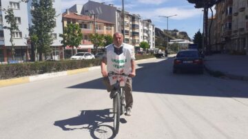 Çorumlu bisikletiyle yola çıktı!