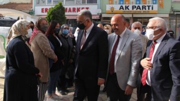 Ortaköy’de incelemelerde bulundu