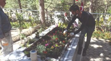 Çiçekler ile rengarenk oldu