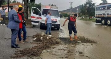 Sungurlu’yu sağanak yağış vurdu