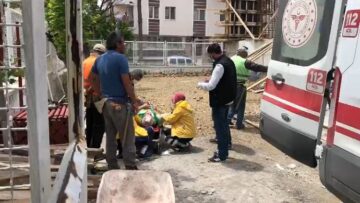 İnşaattan düşen işçi yaralandı