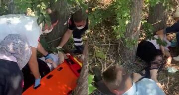 Kaza sonrası gözyaşlarına boğuldu