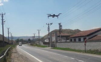 Çorum’da Drone ile trafik denetimi!