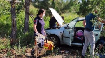 Kontrolden çıkarak tarlaya uçtu