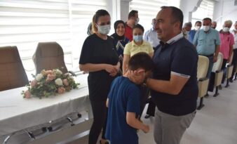 Başkan çalışanlarla bayramlaştı