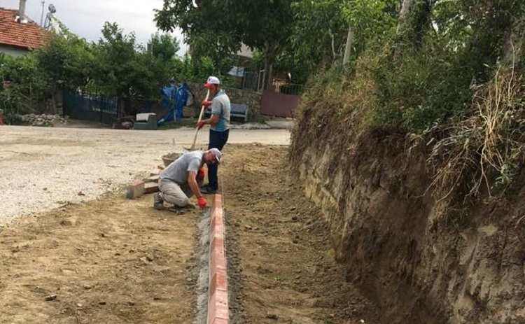 Ortaköy’de tretuar çalışmaları sürüyor