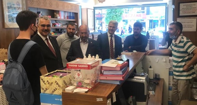 Gazi caddesindeki esnafı ziyaret ettiler