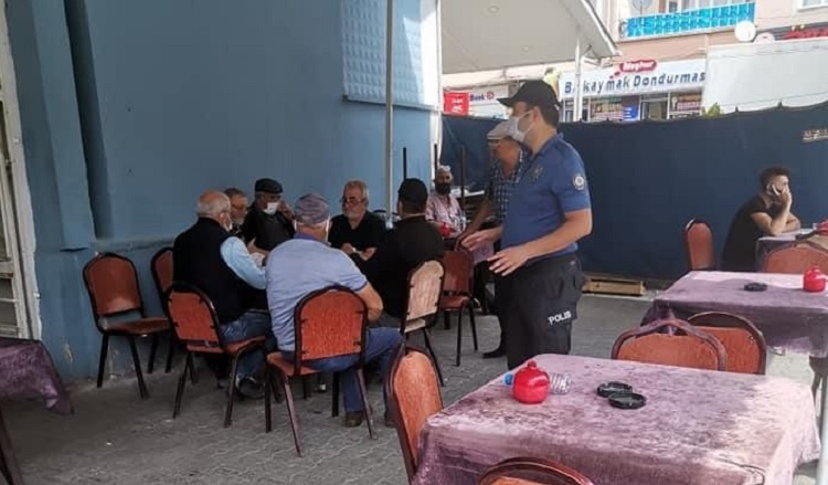 Korona virüs denetimi yaptılar