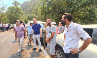 Ceylan yangın bölgesine gitti