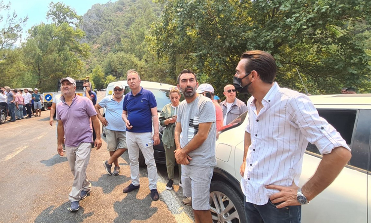 Ceylan yangın bölgesine gitti