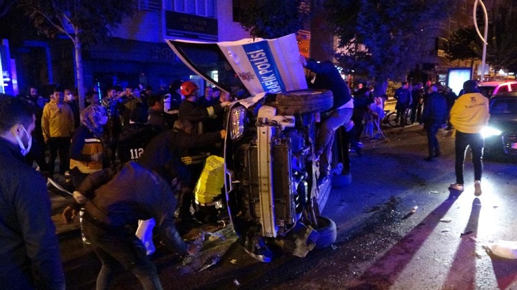 Şüpheli aracı kovalarken üzücü kaza