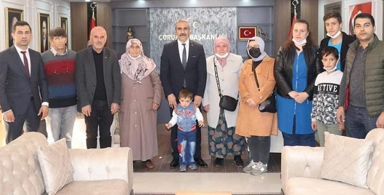 Ülkücü şehit ailelerinden ziyaret
