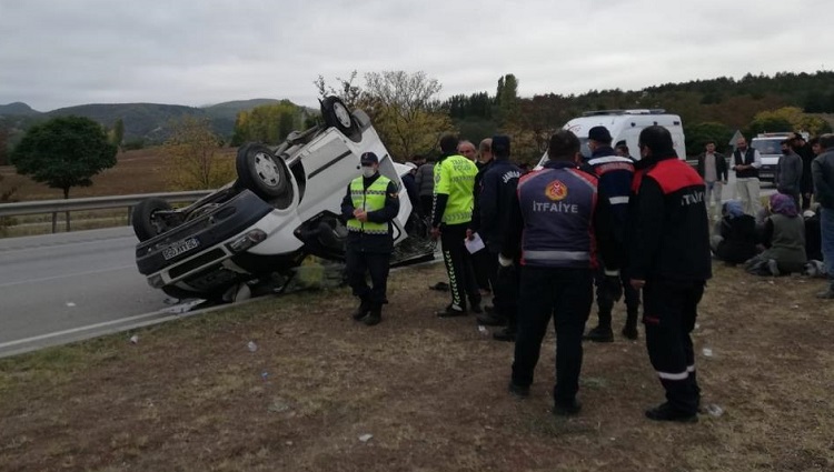 Üzücü kazada 18 işçi yaralandı!