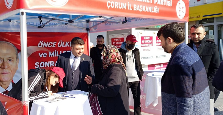 Çorum MHP üye kayıt standı açtı
