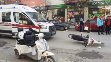 Motor kazasında 1 kişi yaralandı