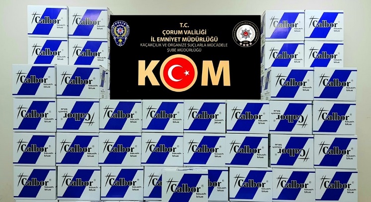 Bandrolsüz boş makaronlar ele geçirildi